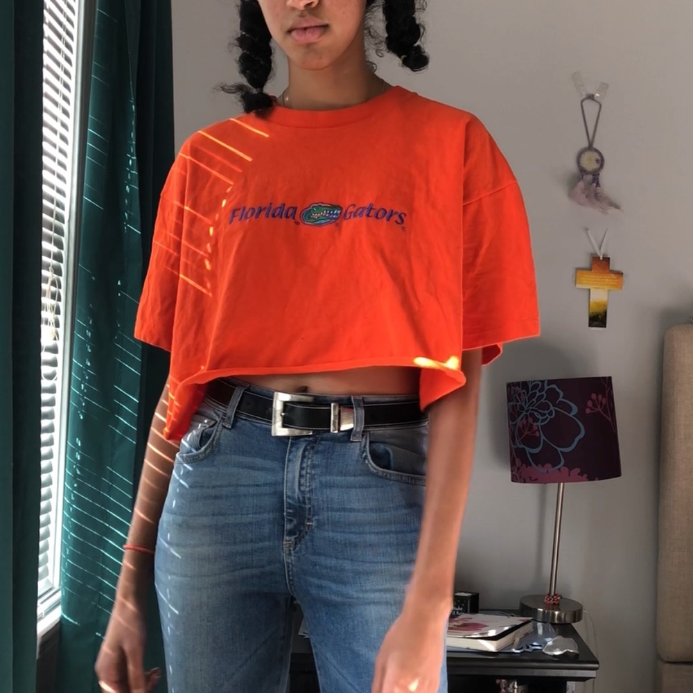 Orange Florida gators cropped T-shirt